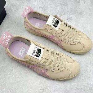 Patou x Onitsuka Tiger MEXICO 66 Women's Casual Sneakers [Brown/Pink]